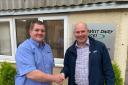 Phil Squires (SW Dairy Services) with Simon Redfearn (GEA).