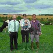 Neville and Suzanne Loder with their seeds supplier and advisor Trevor Birchall