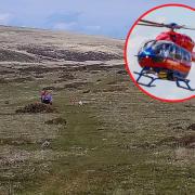 Devon Air Ambulance at the scene. Picture: Dartmoor Search and Rescue Team/ DAAT