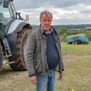 Jeremy Clarkson with his Lamborghini tractor. Picture: PA Photo/Amazon Prime Video/ Stephanie Hazelwood