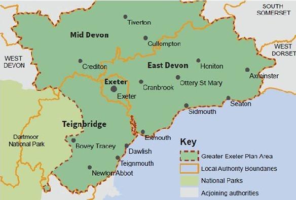 The Greater Exeter Strategic Plan area