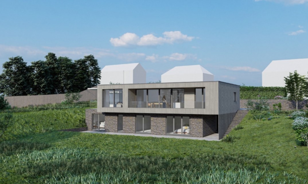 The view of the proposed home from the garden. Picture StudioArc