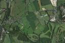 Aerial view of the site of a proposed solar farm at Tregorrick near St Austell. Picture: Google Maps