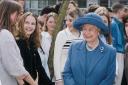 Queen Elizabeth II on a visit to QE School in 2008