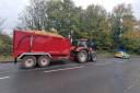 The overloaded apple trailer. Picture: Devon and Cornwall Roads Policing Team