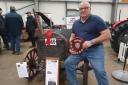 Kevin Watson with his 1904 Sharp Auto Mower – the oldest tractor in the UK and possibly in the world