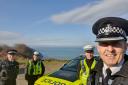 Superintendent Toby Davies (on the right) with one of the patrols on Tuesday