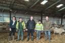 The farming minister was welcomed by the Collins family to their farm near Hawkridge