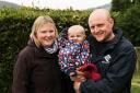 East Devon farmers Kathryn and James Voysey with their daughter, Elizabeth, who sadly passed away