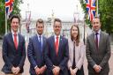 Symonds & Sampson Farm Agents. Left to Right: Jack Edwards, Will Wallis, Andrew Tuffin, Lucy Carnell & Ross Willmington