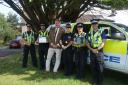 Dorset's Police and Crime Commissioner David Sidwick with the Rural Crime Team