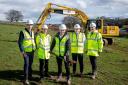 A turf cutting ceremony at the Centenary Heights site in Bridgwater.
