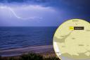 The yellow weather warning covers the majority of the south west