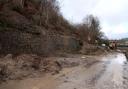 The landslip in the Teign Valley, caused by Storm Dennis. Picture: Devon County Council