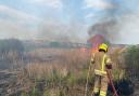 Fire tackled at Lodmoor reserve, Weymouth Picture: Dorset & Wiltshire Fire and Rescue Service