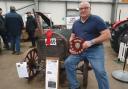 Kevin Watson with his 1904 Sharp Auto Mower – the oldest tractor in the UK and possibly in the world