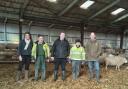 The farming minister was welcomed by the Collins family to their farm near Hawkridge