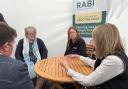 Dr Therese Coffey speaks to RABI chief executive Alicia Chivers at the Royal Cornwall Show