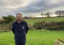 Richard Sampson on his farm in Devon.