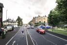 Image of proposed Wimborne Road separated cycle lane, photo credit: Councillor Felicity Rice