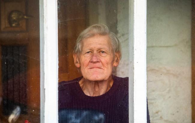 Alan Gosling at his home in Buckfastleigh. Picture: SWNS