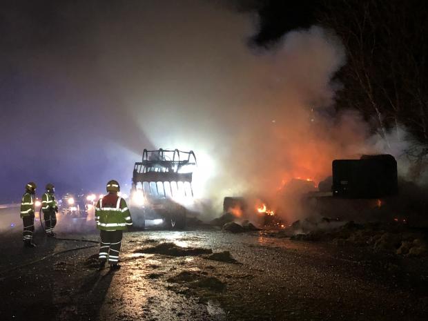 South West Farmer: The scene. Picture: Dorset and Wiltshire Fire and Rescue Service