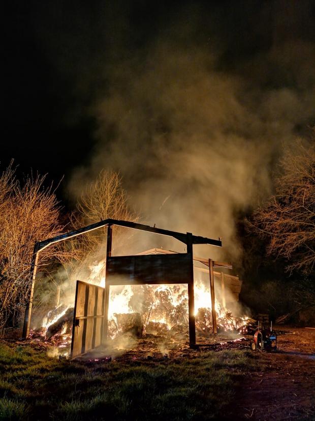 South West Farmer: The fbarn could not be saved. Picture: Newton Abbot Fire Station