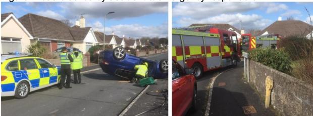South West Farmer: Photos of a recent accident at the site of the proposed development. Picture: North Devon Council