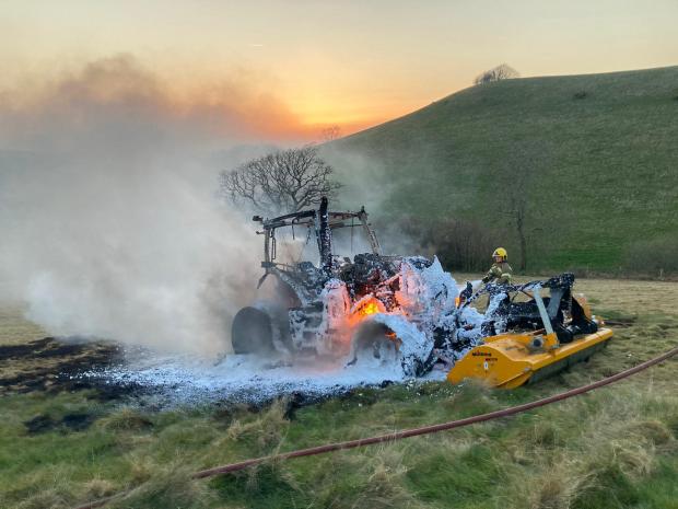 South West Farmer: A tractor caught fire at Crooked Oak Hill, Melplash in March