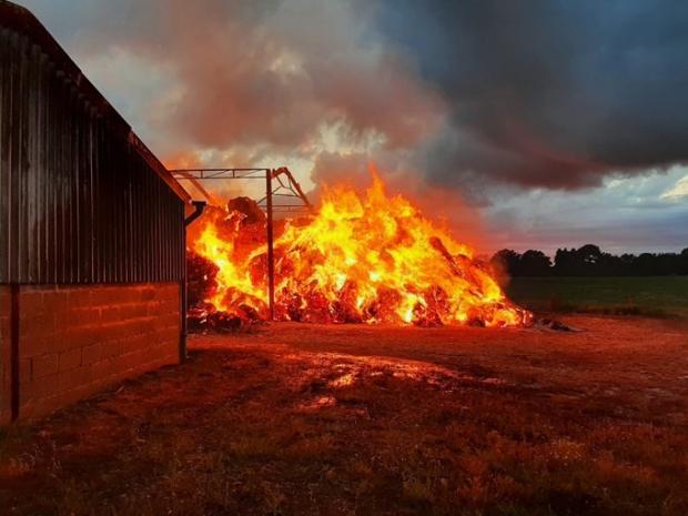 South West Farmer: The fire. Picture: DWFRS