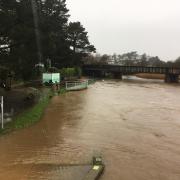 Flooding At Newton Abbot Town Quay (Image Daniel Clark)