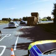 Emergency services are currently on scene on a Cornish road after an incident involving a tractor. Picture: Devon and Cornwall Road Policing Team
