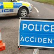 A tractor and a car have collided near St Keverne, closing the main road from Helston . Stock image