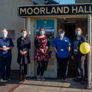 Medical staff at the free ‘drop-in’ clinic at the Moorland village hall