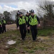 Large police presence as anti-hunt campaigners report being 'assaulted' while protesting near Corsham. Photo: Wiltshire Hunt Saboteurs