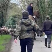 The West Cornwall Hunt Saboteurs in action. Picture West Cornwall Hunt Saboteurs