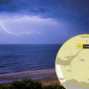 The yellow weather warning covers the majority of the south west