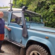 Stephen Murgatroyd of St Agnes with his recovered Land Rover Defender