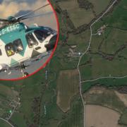 The air ambulance attended but the woman was finally pronounced dead in the field. Picture: Google Maps/ Shona Aakss