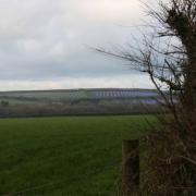 Photo showing what the solar farm planned for the land at Kestle Mill, Newquay will look like