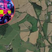The fire broke out on a farm in Old Cleeve