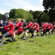 Dorset YFC ladies 2019 tug of war team, the last time the club hosted the area event