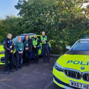 Wiltshire council officers with the rural crime team and roads policing unit.