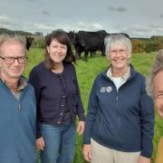 Winner Doug Christie (Left) with judges left to right Emily Norton (Farmer and Chair of Soil Association Exchange), Liz Bolwes and Adam Twine.