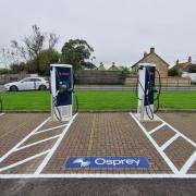 The new Ev Chargers at Udder Farm Shop in Gillingham