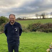 Richard Sampson on his farm in Devon.