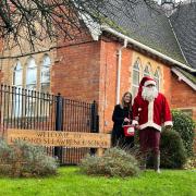 Father Christmas headed to Lydeard St Lawrence Primary School.