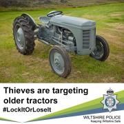 Wiltshire Rural Crime Team are warning farmers that older tractors and equipment are being stolen.