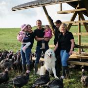 George and his family on the farm in Bristol.