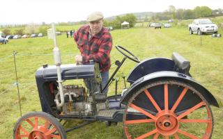 Shaun Robinson with his Austin Seven converted tractor.